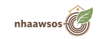 Logo with 'nhaawsos' text and a circular design element on a white background